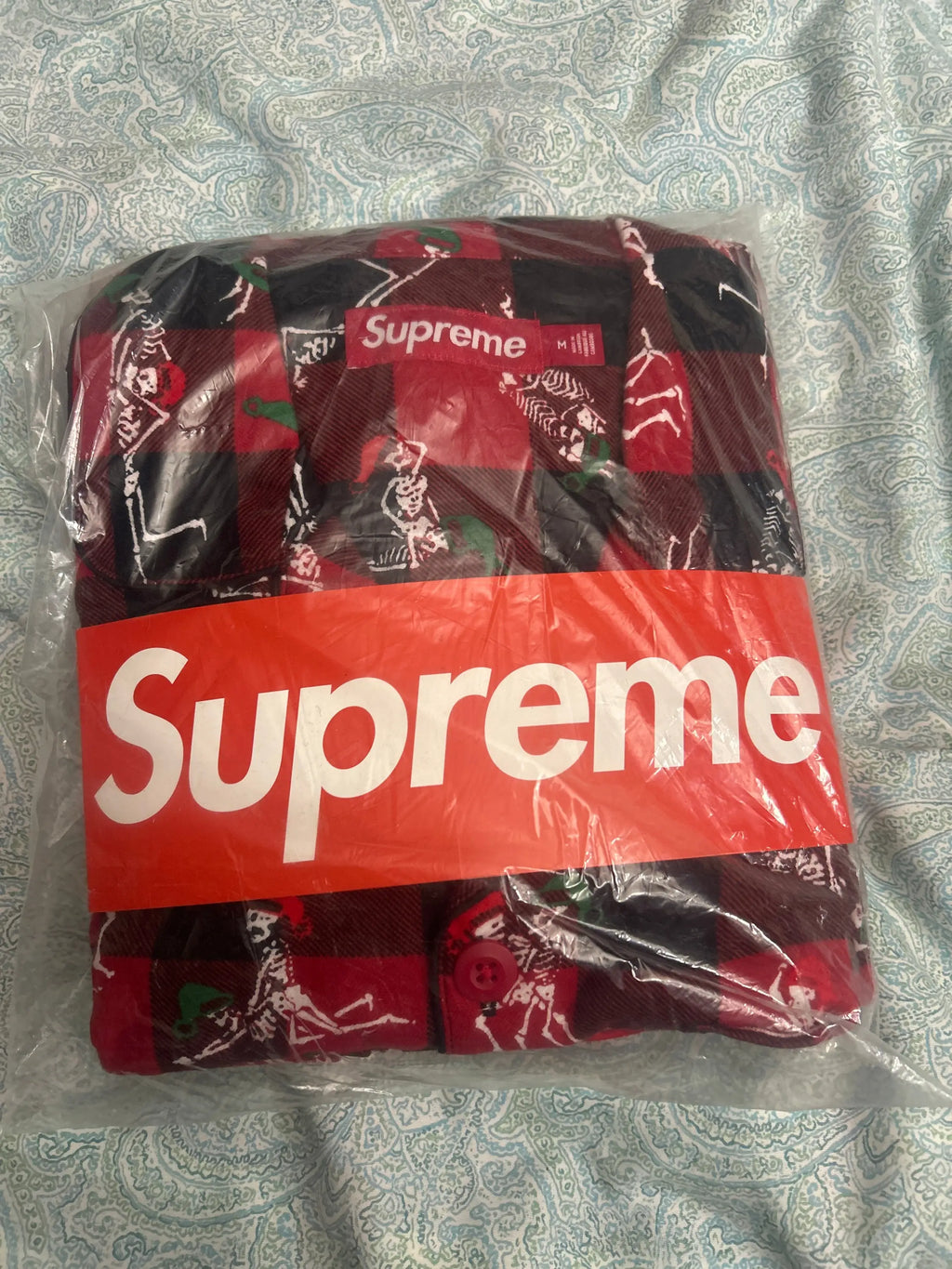 Supreme Holiday Pajama Set Red Medium