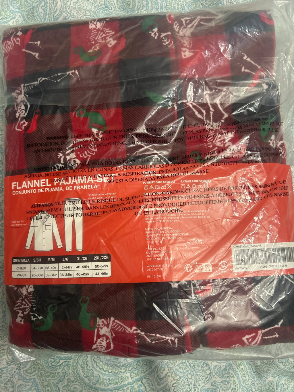 Supreme Holiday Pajama Set Red Medium