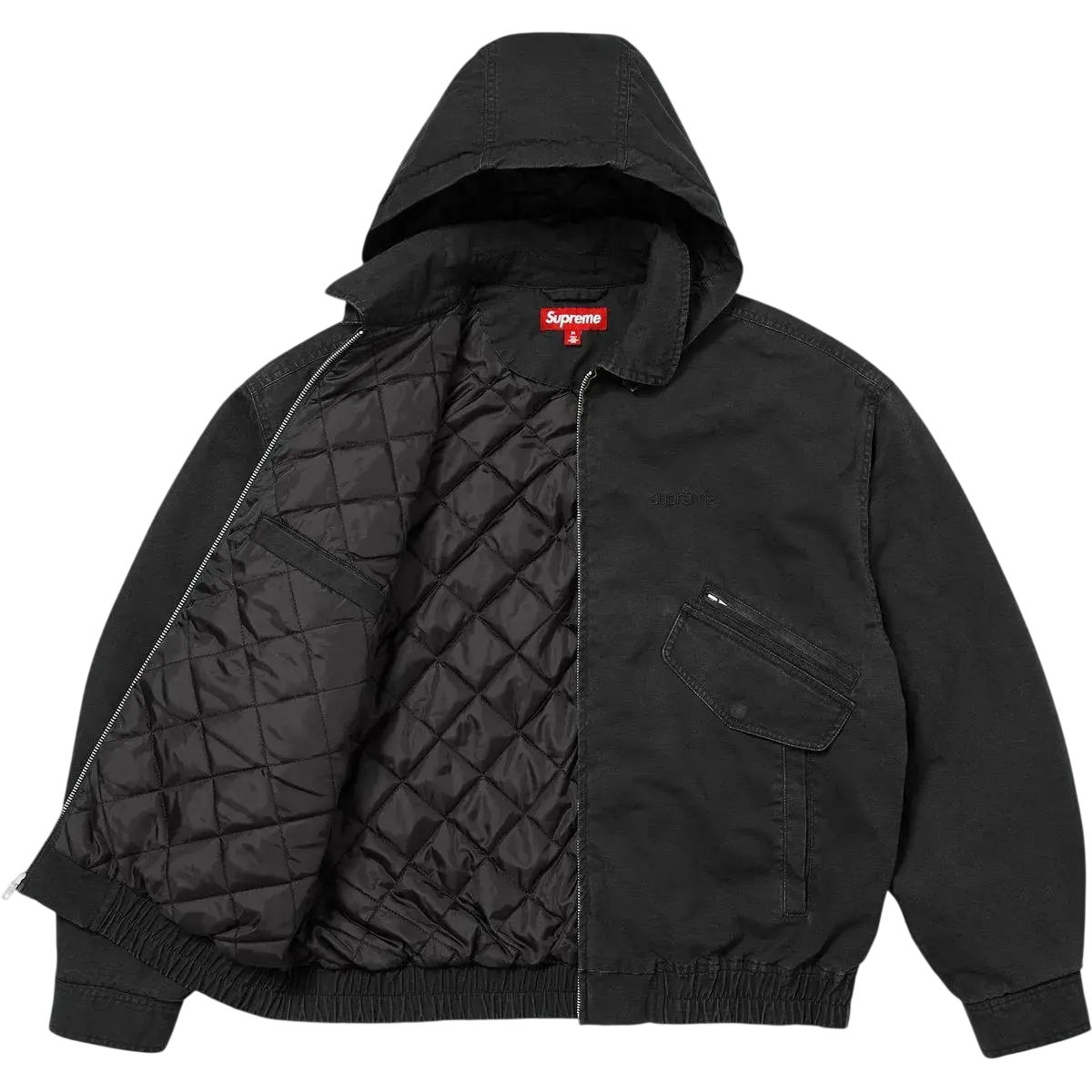 Supreme Hooded Utility Jacket Black - M