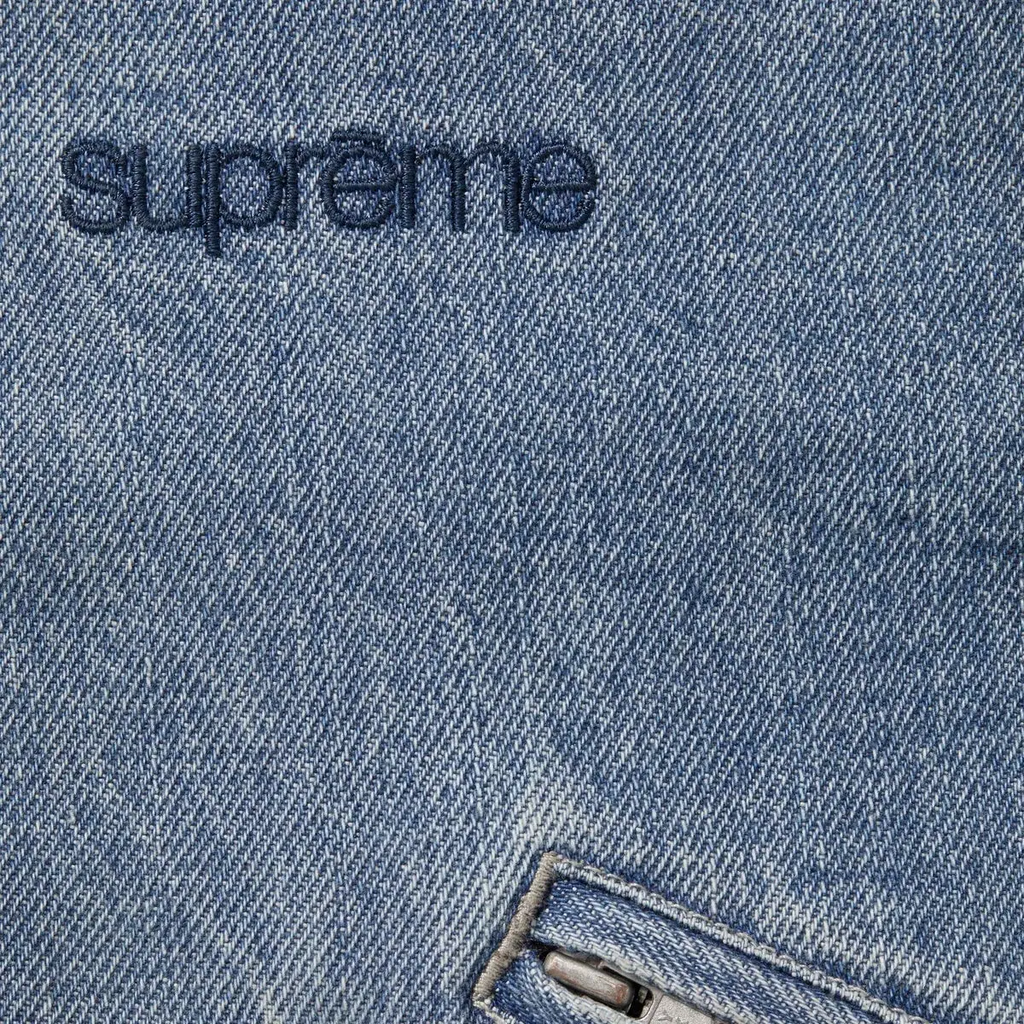 Supreme Hooded Utility Jacket Denim - M
