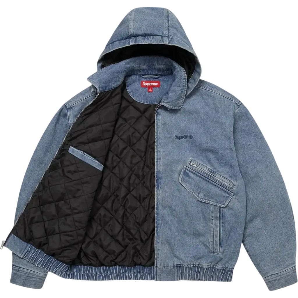 Supreme Hooded Utility Jacket Denim - M
