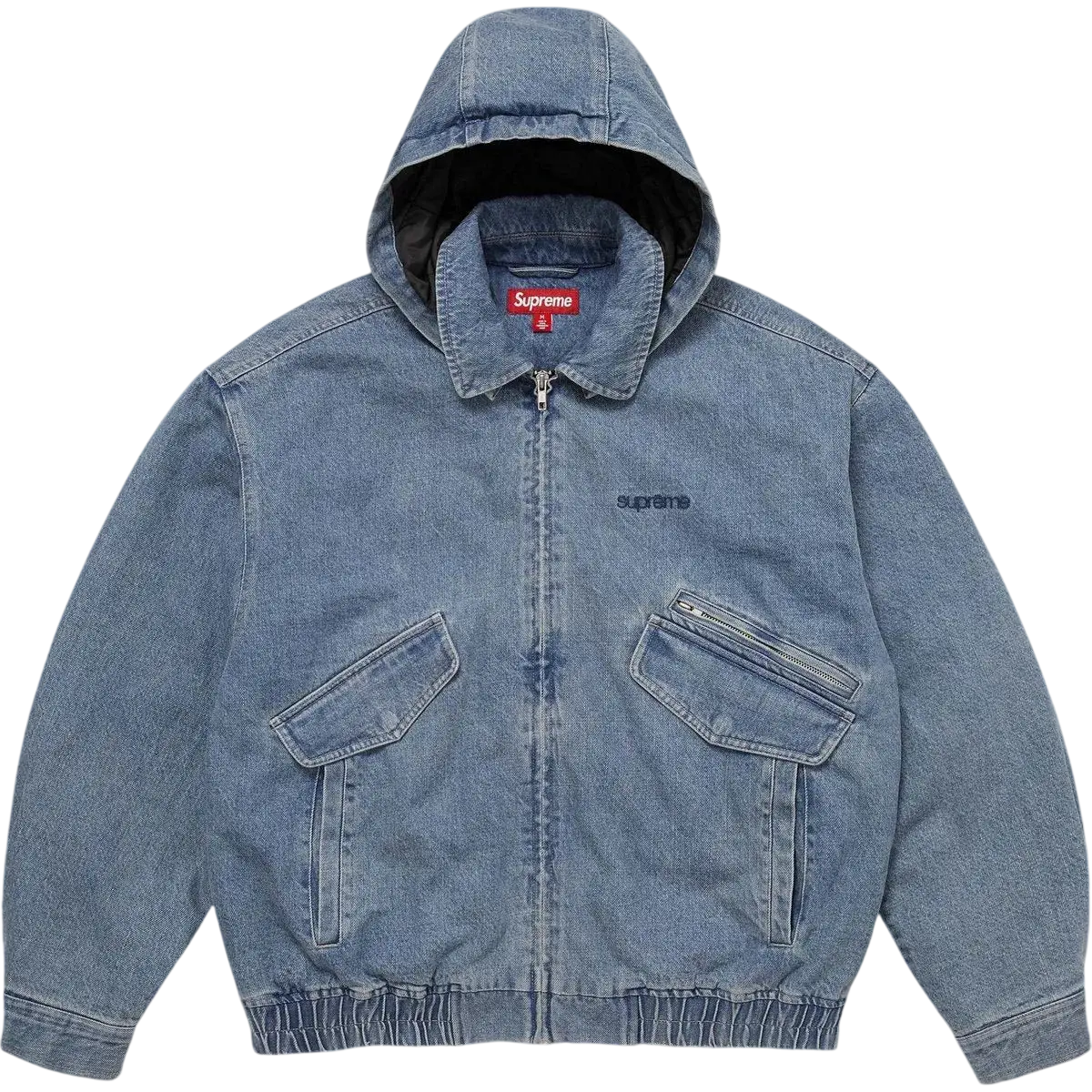 Supreme Hooded Utility Jacket Denim - M