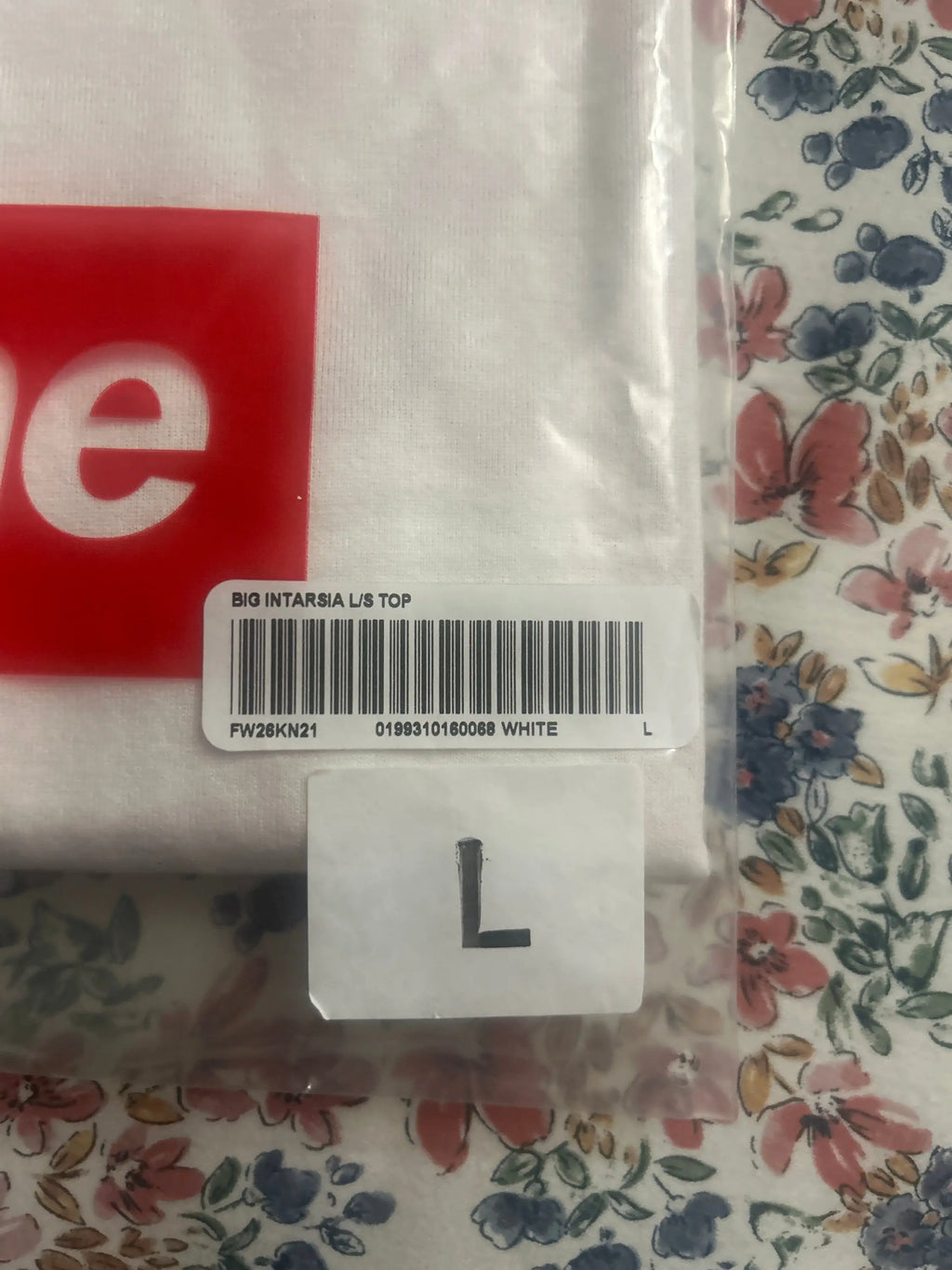 Supreme Intarsia Long Sleeve Top White Large