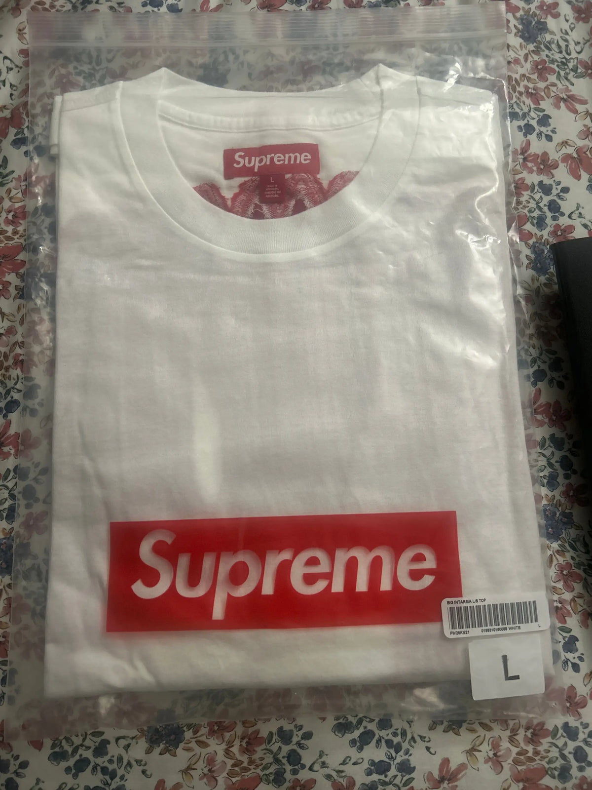 Supreme Intarsia Long Sleeve Top White Large