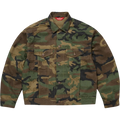 Supreme Jacquard Logos Denim Jacket Woodland Camo