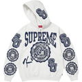 Supreme Knowledge Reigns Zip Up Hooded Sweatshirt White - L