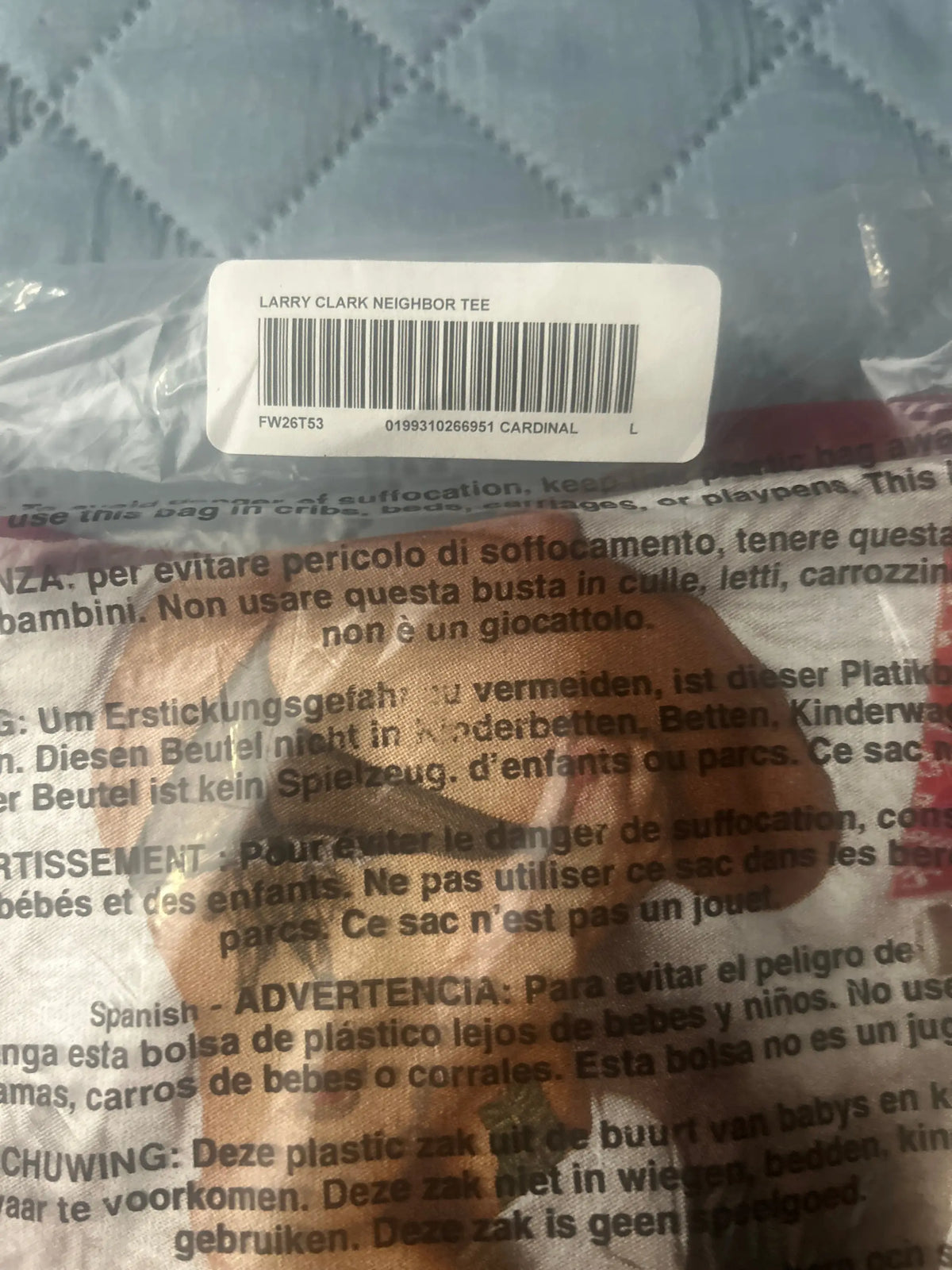 Supreme Larry Clack Neighbor Tee Cardinal Large