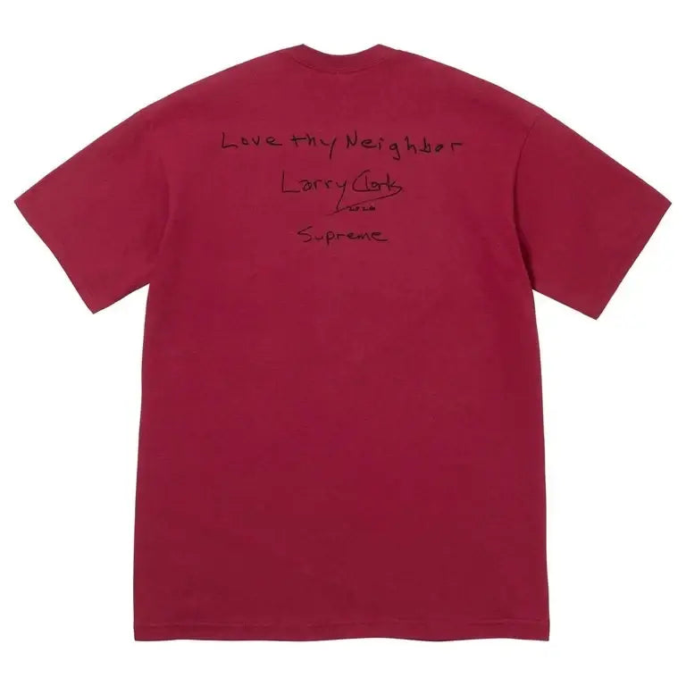 Supreme Larry Clack Neighbor Tee Cardinal Large