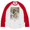Supreme Larry Clark Sequin Raglan Long Sleeve Red Medium