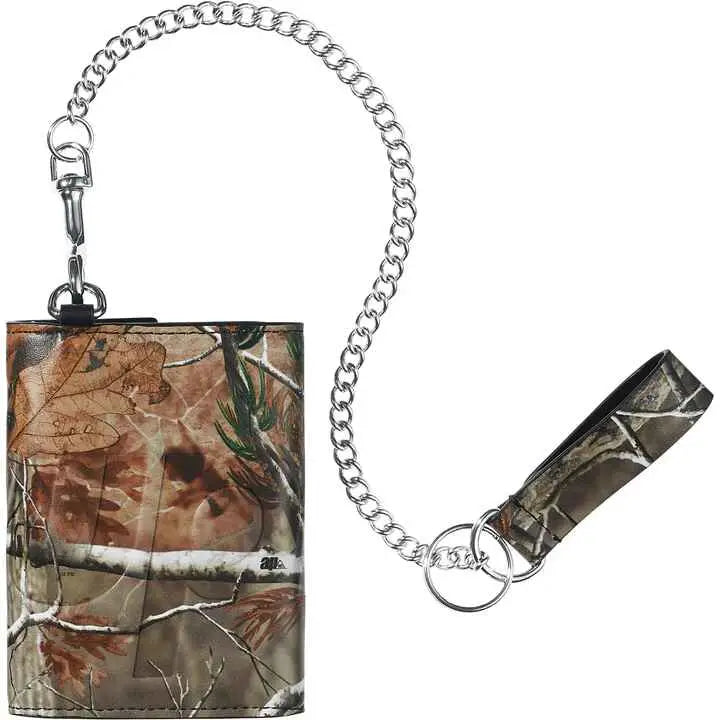 Supreme Leather Chain Wallet FW25 Realtree Camo - Accessory