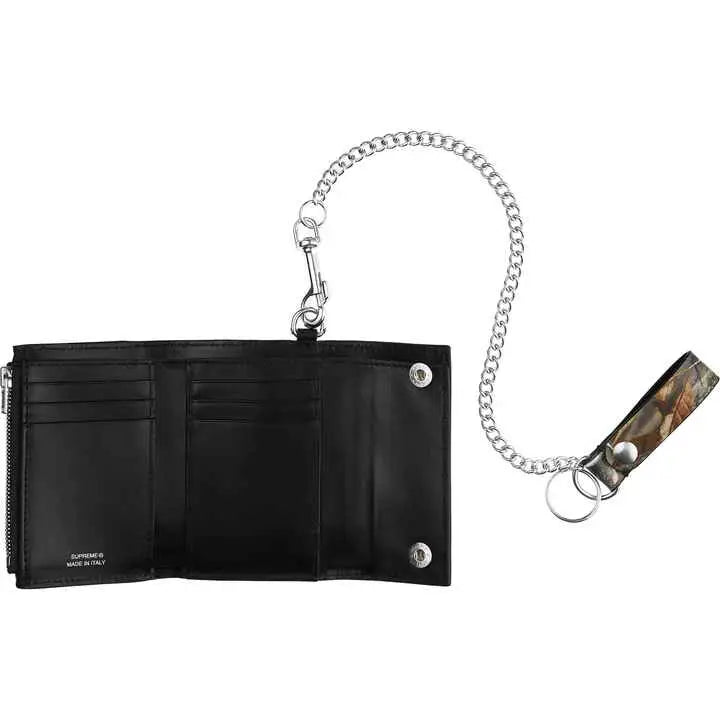 Supreme Leather Chain Wallet FW25 Realtree Camo - Accessory