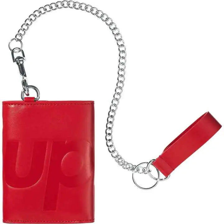 Supreme Leather Chain Wallet FW25 Red - Accessory