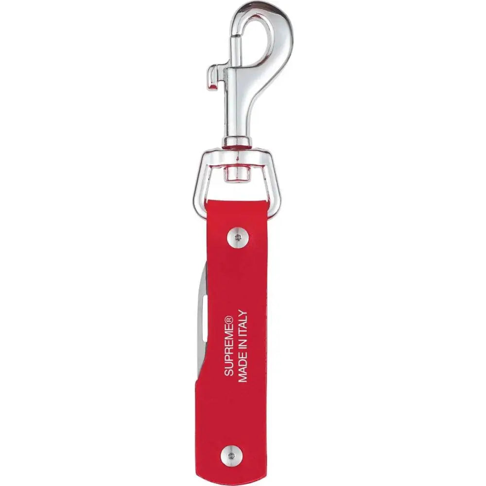 Supreme Leather Clip Knife FW25 Red - Accessory