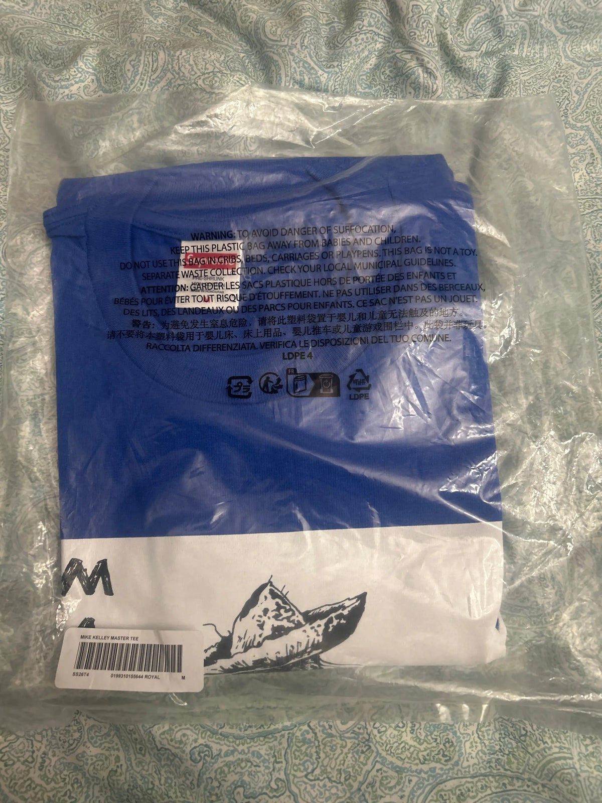Supreme Mike Kelley Master Tee Royal Medium