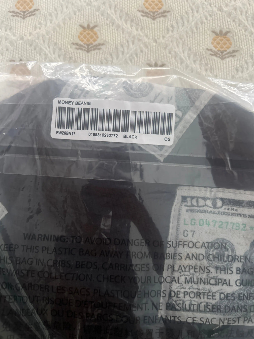 Supreme Money Beanie Black