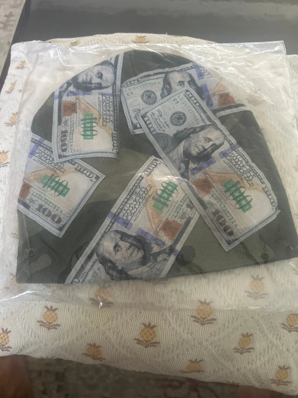 Supreme Money Beanie Camo