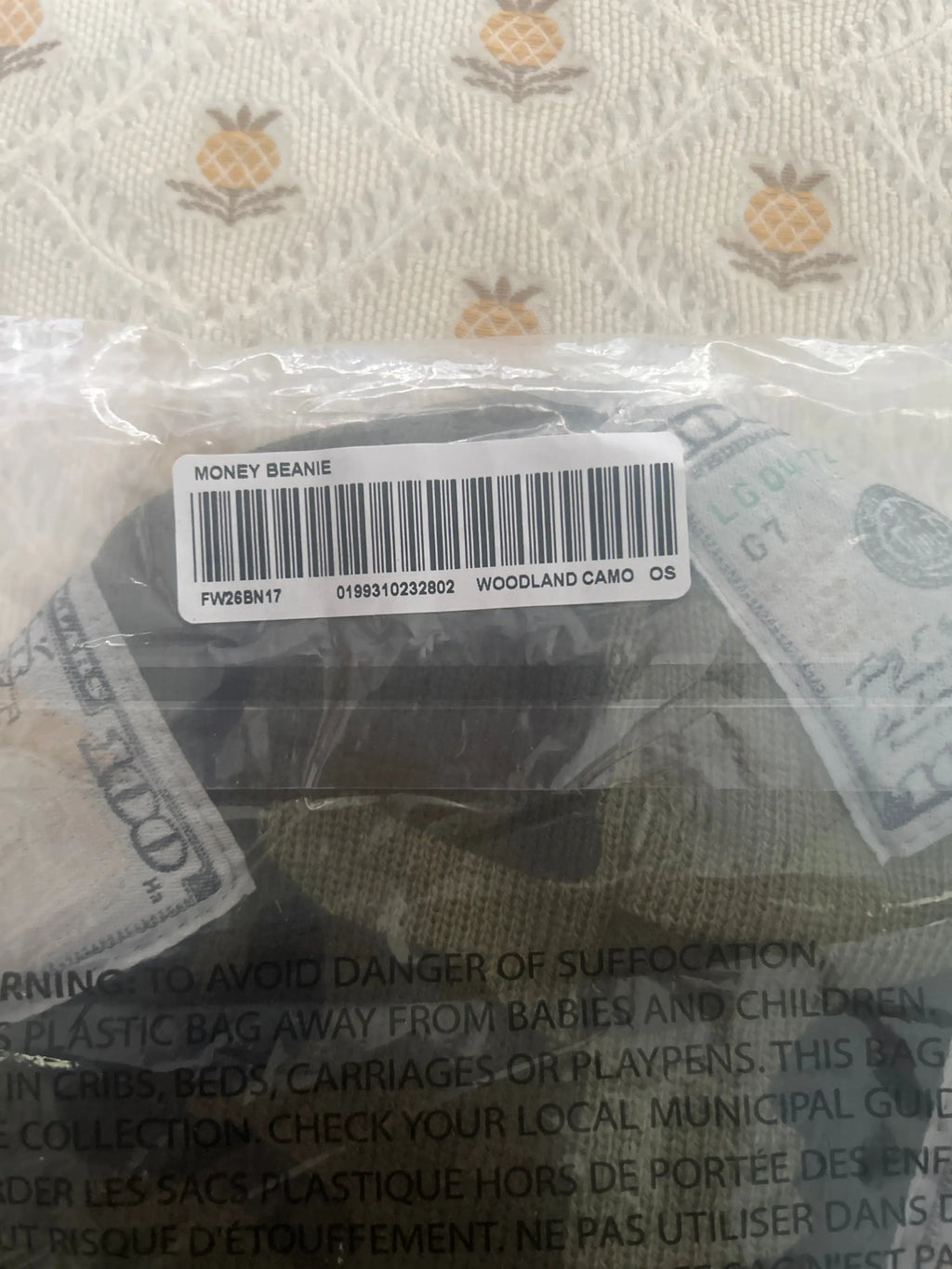 Supreme Money Beanie Camo
