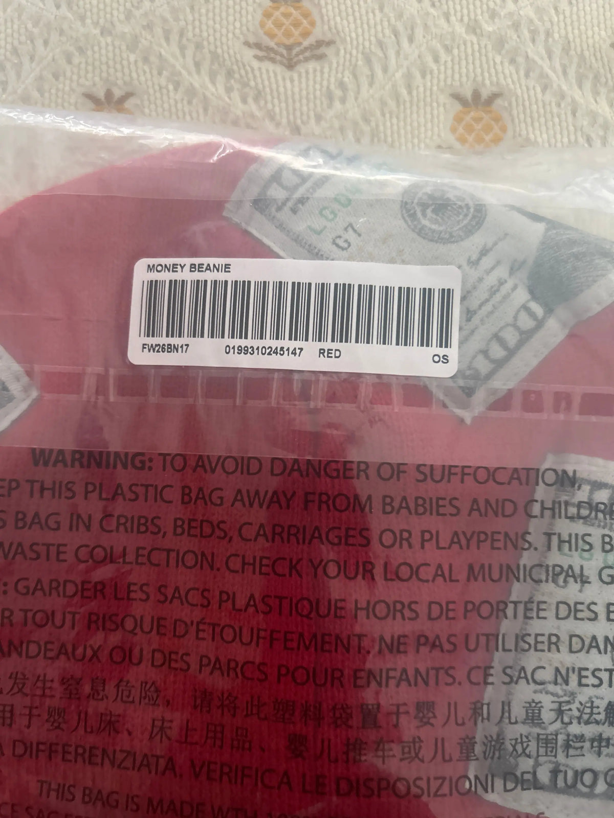 Supreme Money Beanie Red