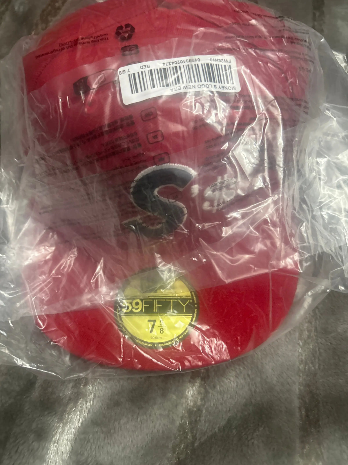 Supreme Money S Logo New Era Red 7 5/8"