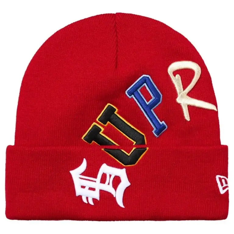 Supreme New Era Arc Beanie Red