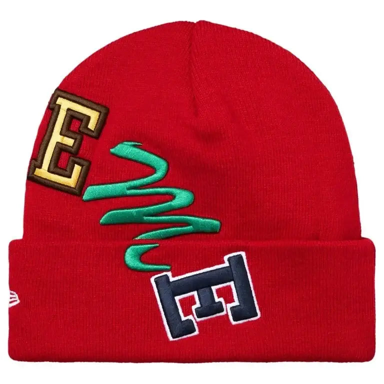 Supreme New Era Arc Beanie Red