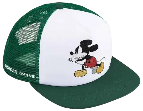 Supreme Number (N)ine Mickey Mesh Back 5-Panel Green - One size