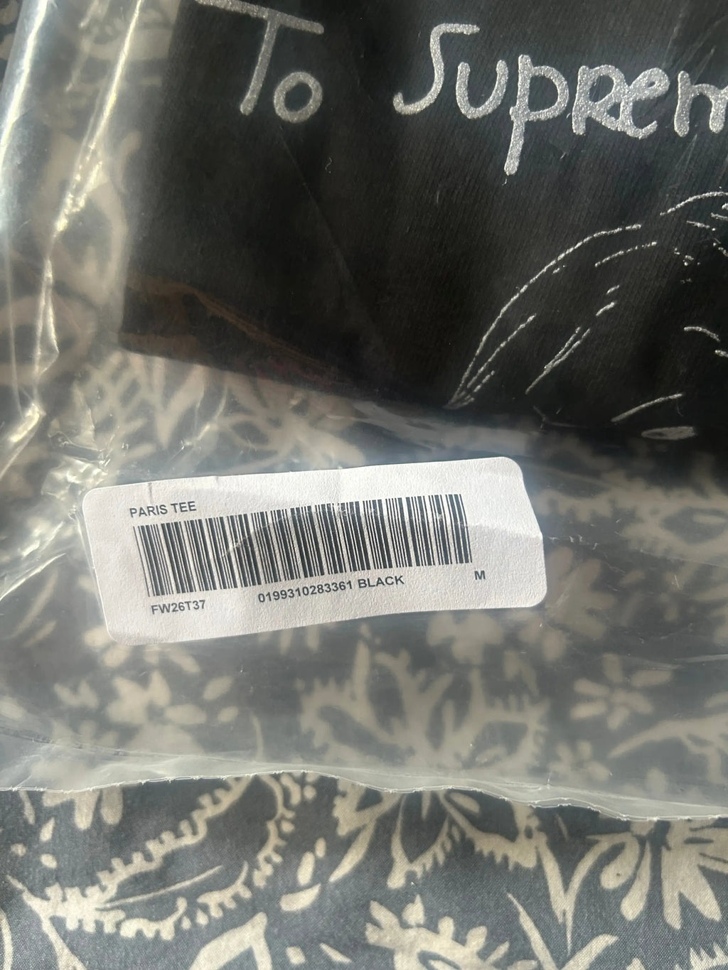 Supreme Paris Tee Black Medium