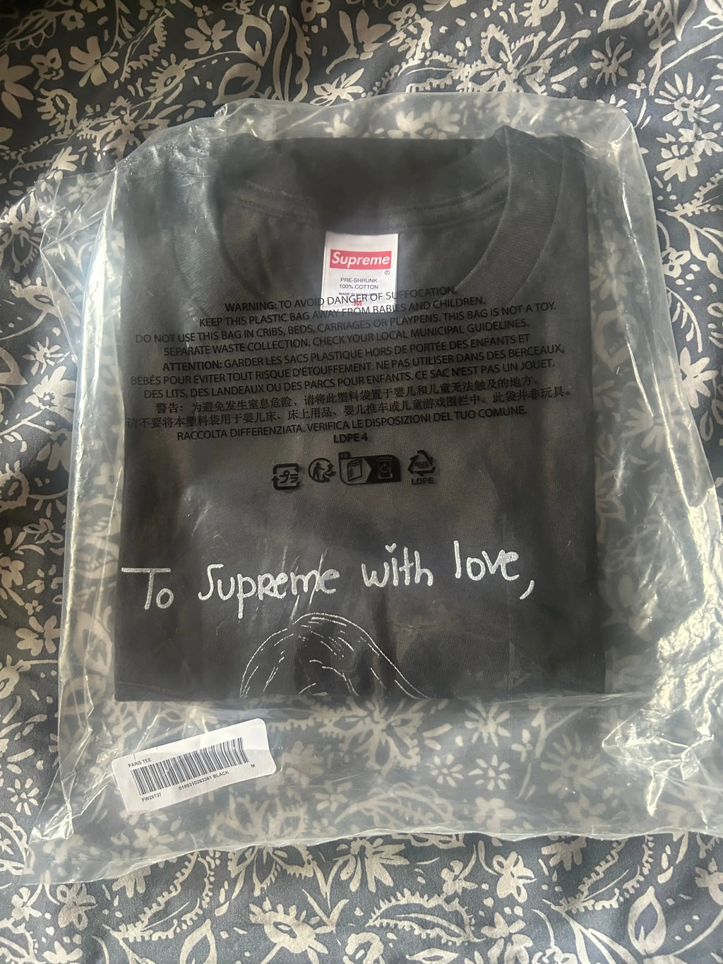 Supreme Paris Tee Black Medium