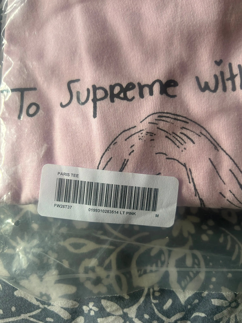 Supreme Paris Tee Pink Medium