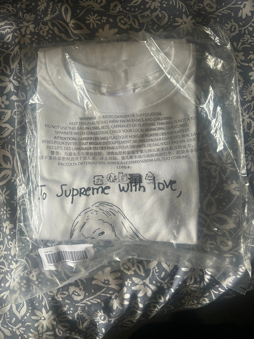 Supreme Paris Tee White Large