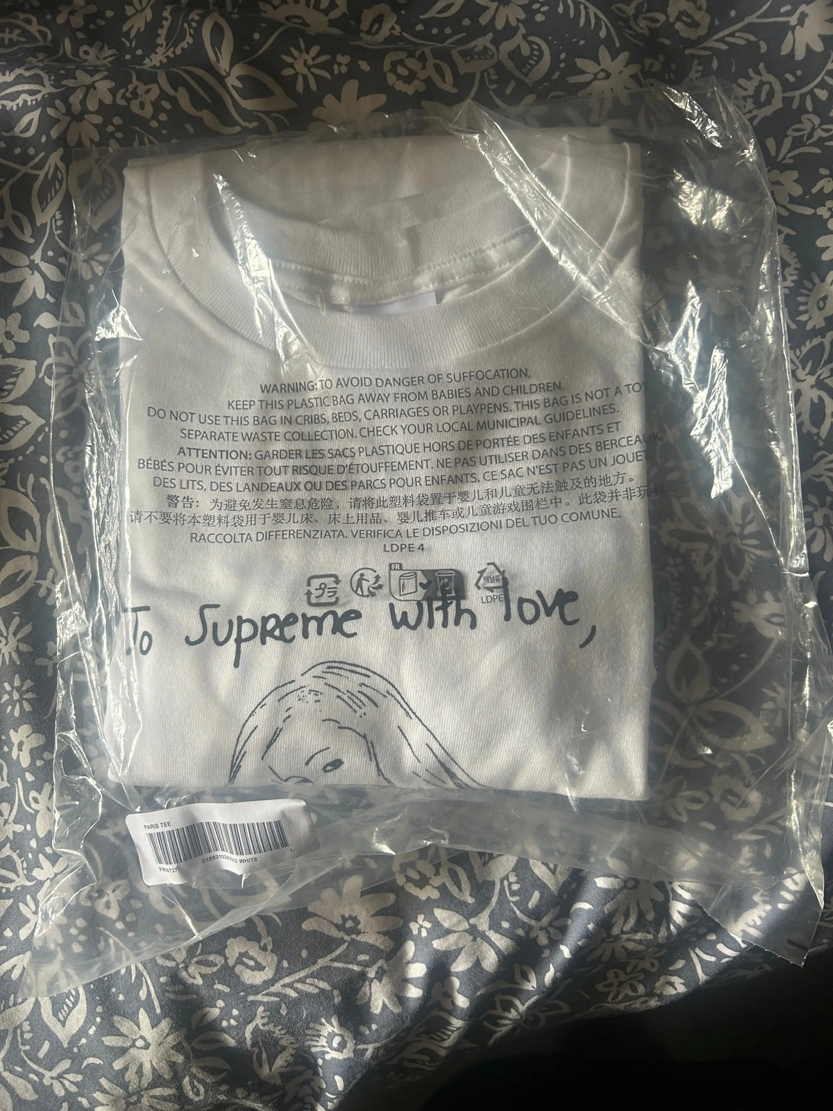 Supreme Paris Tee White Large