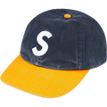 Supreme Pigment Coated 2-Tone S-Logo 6 Panel Navy/Yellow - One size
