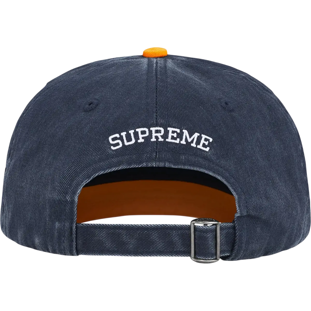 Supreme Pigment Coated 2-Tone S-Logo 6 Panel Navy/Yellow - One size
