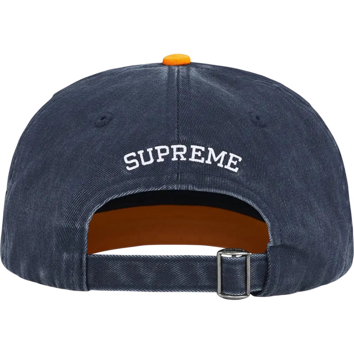 Supreme Pigment Coated 2-Tone S-Logo 6 Panel Navy/Yellow - One size