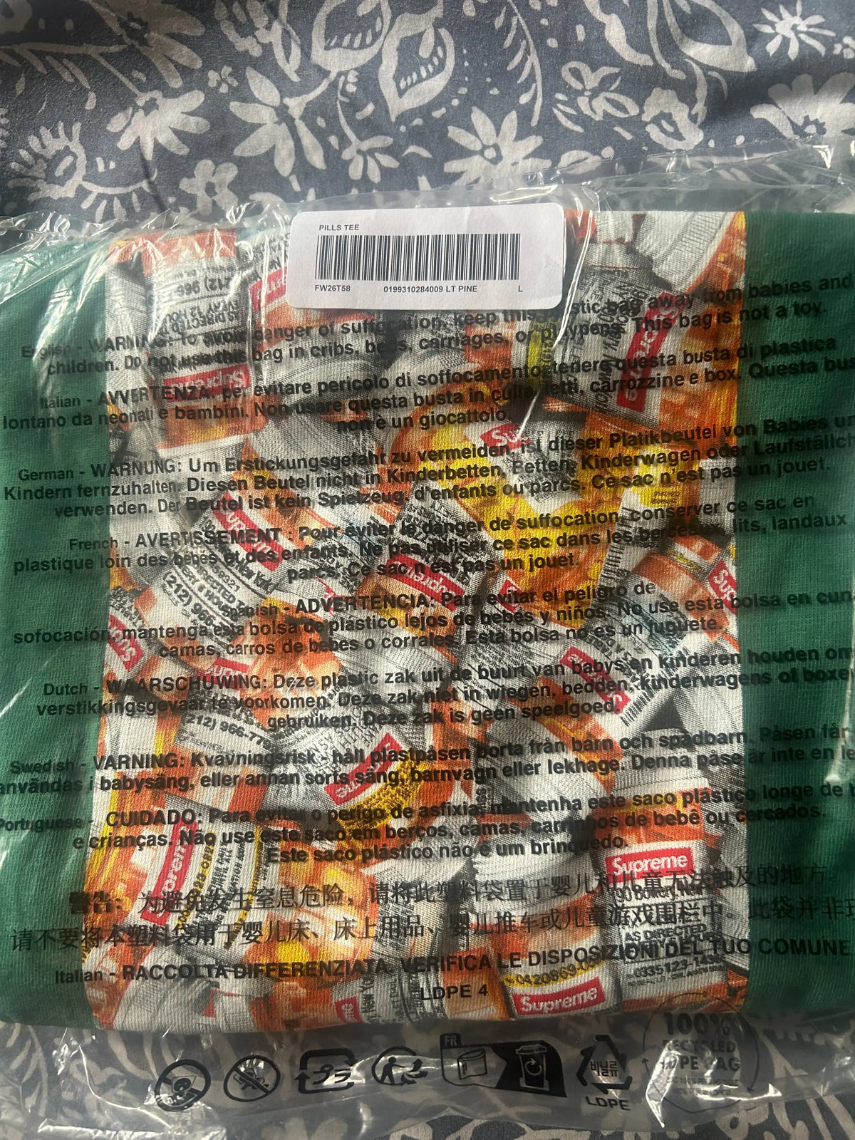 Supreme Pills Tee Green Large