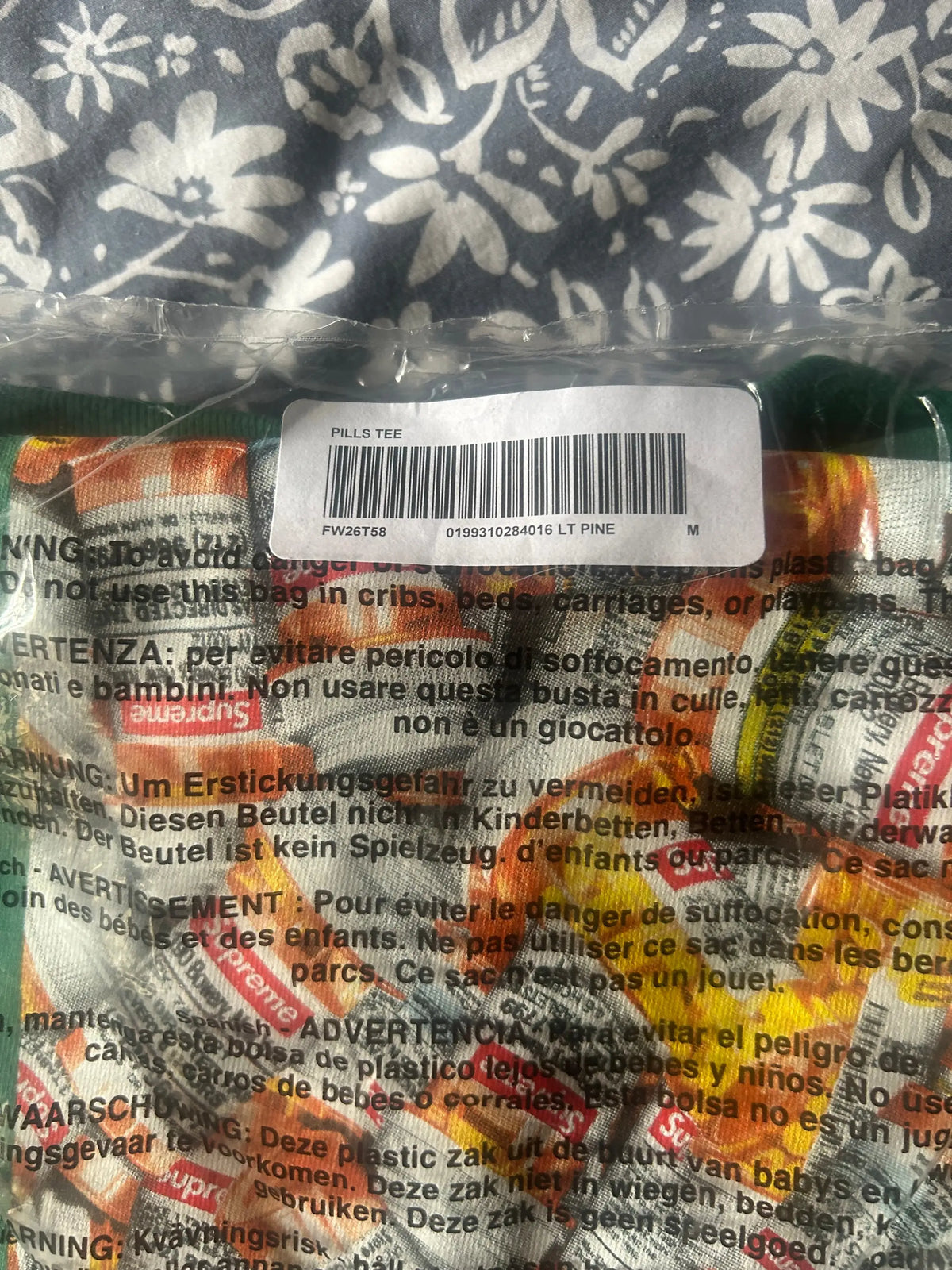 Supreme Pills Tee Green Medium