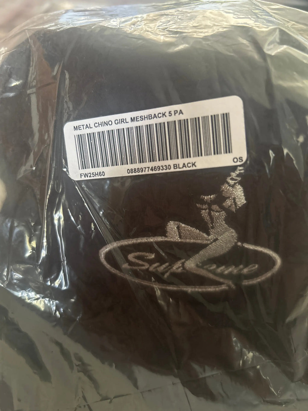 Supreme Pinup Girl Mech Back 5-Panel Snapback Black
