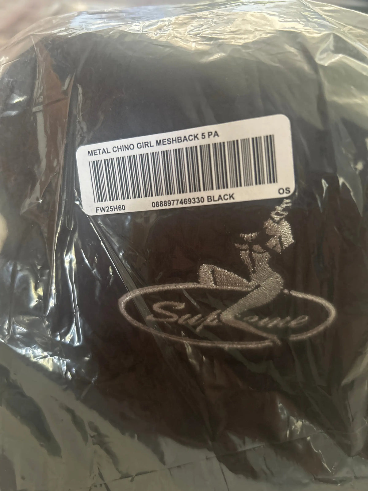 Supreme Pinup Girl Mech Back 5-Panel Snapback Black