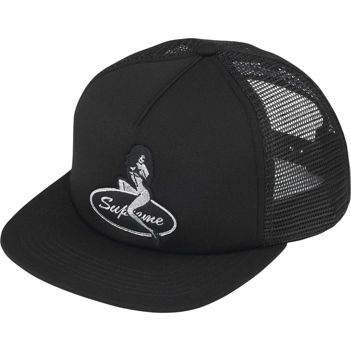 Supreme Pinup Girl Mech Back 5-Panel Snapback Black - One size