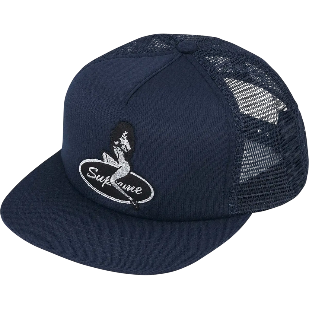 Supreme Pinup Girl Mech Back 5-Panel Snapback Navy - One size