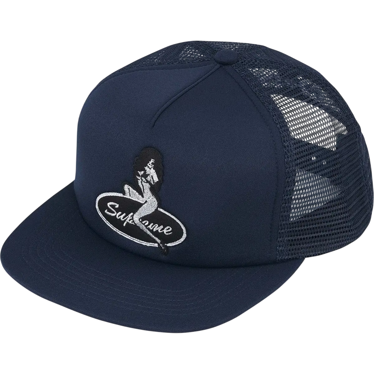 Supreme Pinup Girl Mech Back 5-Panel Snapback Navy - One size