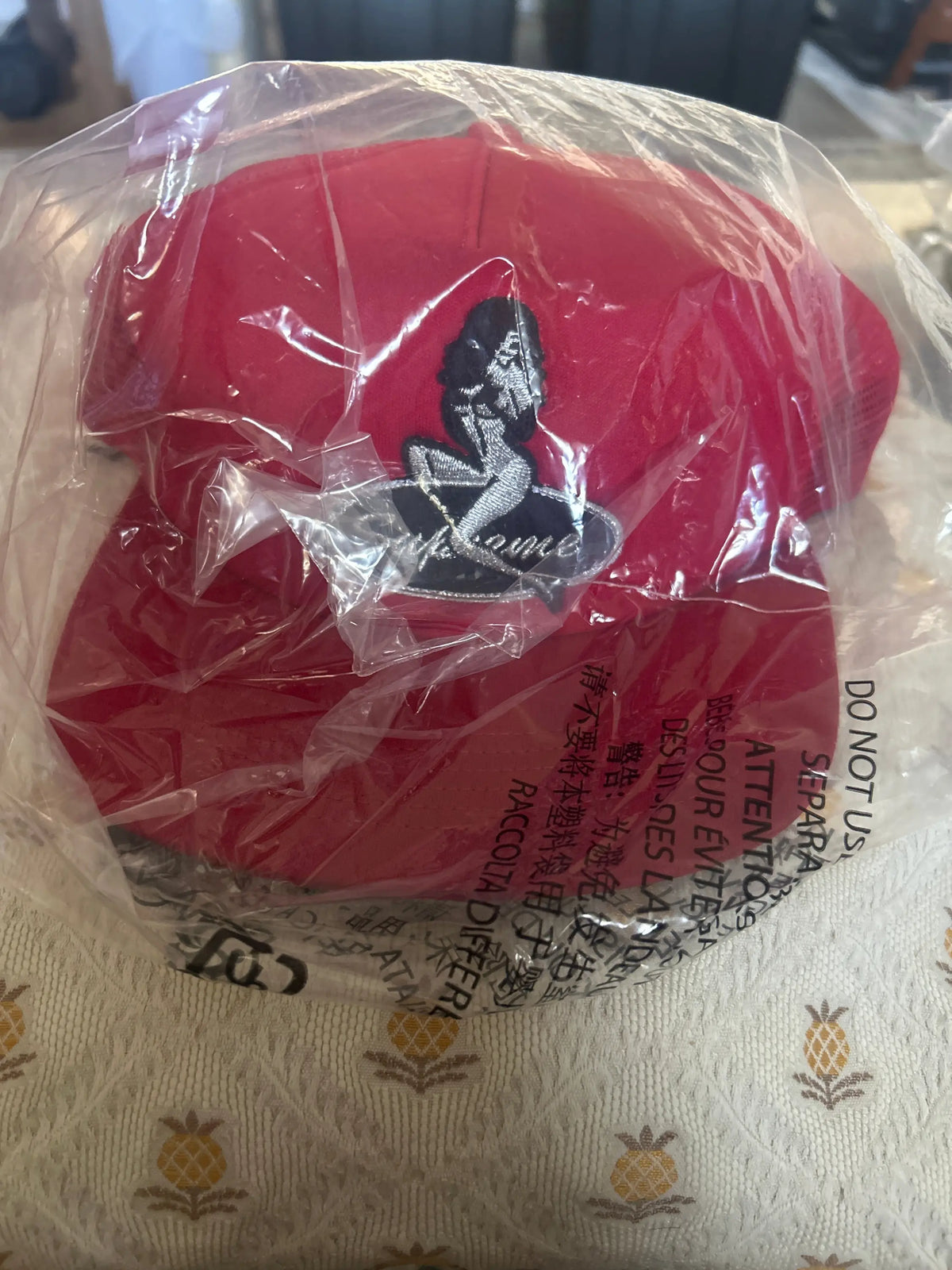 Supreme Pinup Girl Mech Back 5-Panel Snapback Red