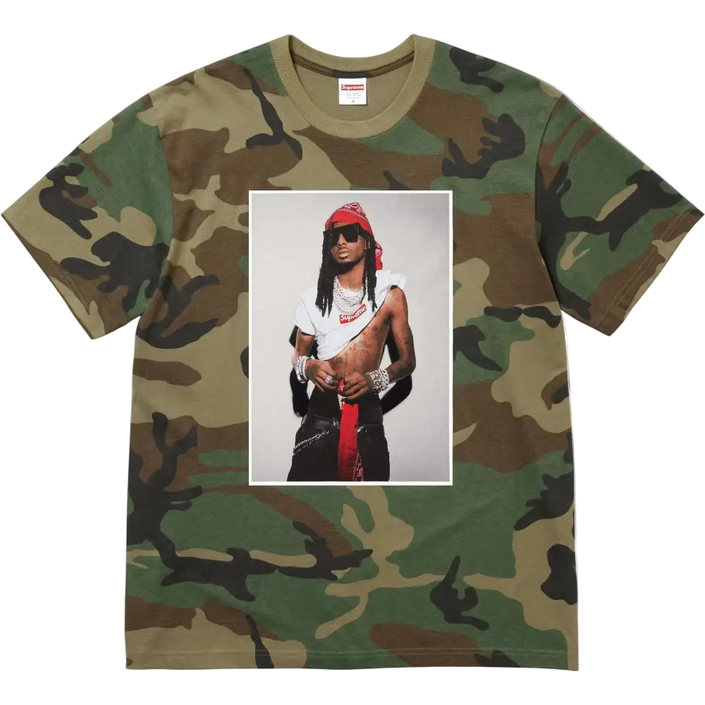 Supreme Playboi Carti T-Shirt Woodland Camo - M