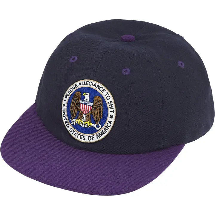 Supreme Pledge Allegiance 6 Panel Snapback Navy - One size - Hats