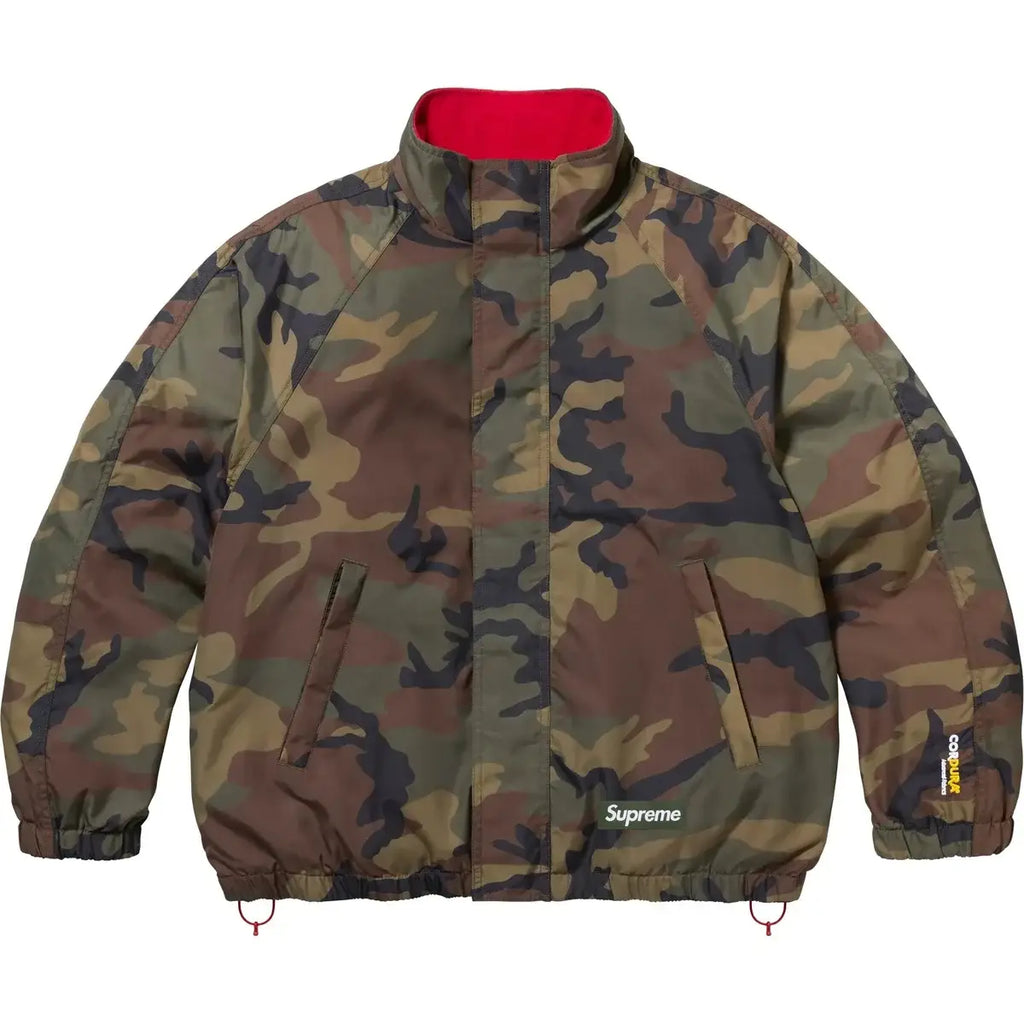 Supreme Polartec Reversible Track Jacket Woodland Camo - Jackets