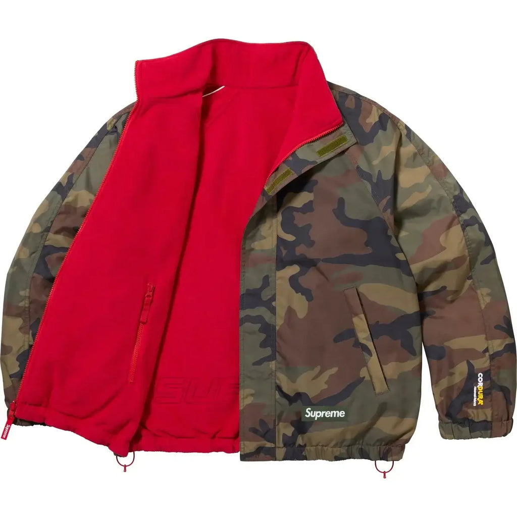 Supreme Polartec Reversible Track Jacket Woodland Camo - Jackets