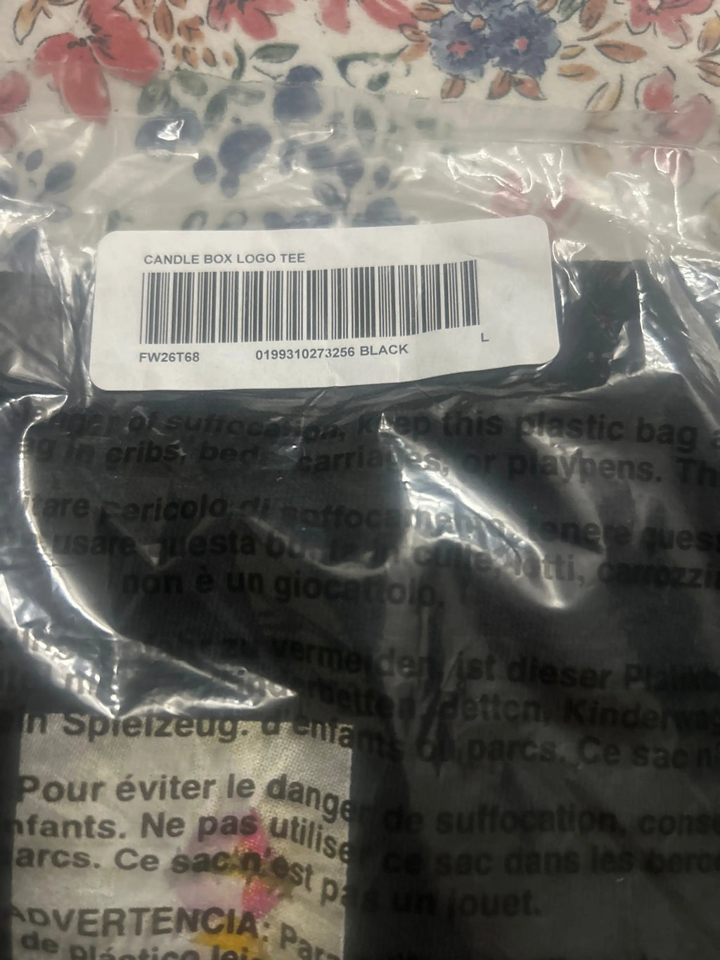 Supreme Prayer Card Box Logo Tee Black Large