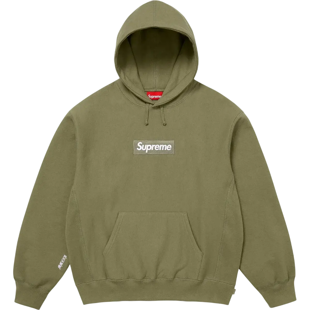 Supreme Pullover Box Logo Hooded Sweatshirt FW25 Light Olive - M