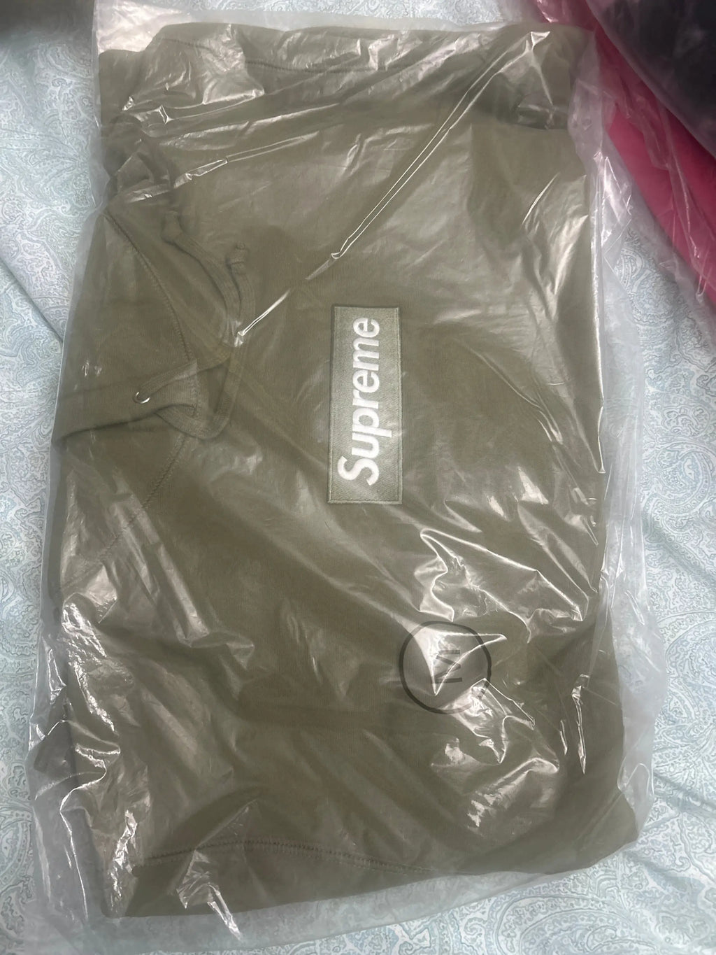 Supreme Pullover Box Logo Hooded Sweatshirt FW25 Light Olive
