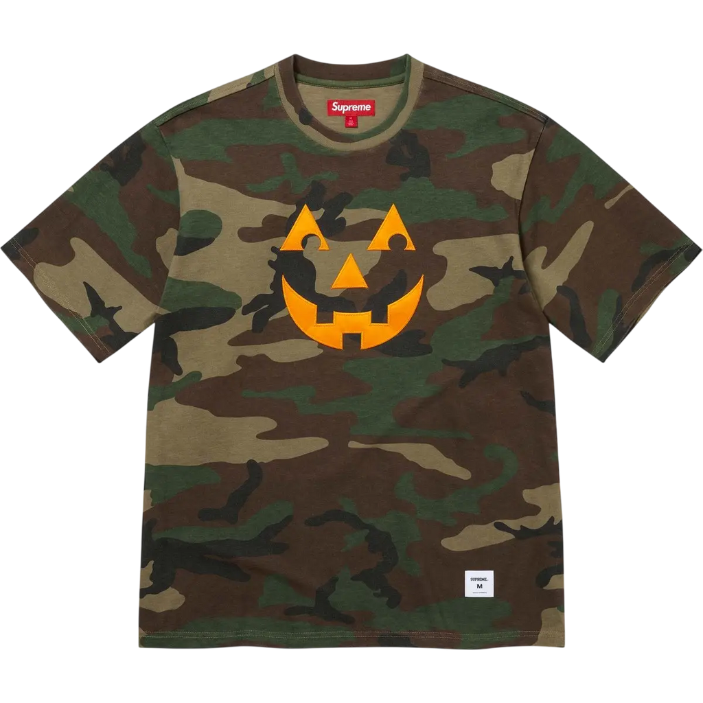 Supreme Pumpkin T-Shirt Woodland Camo - M